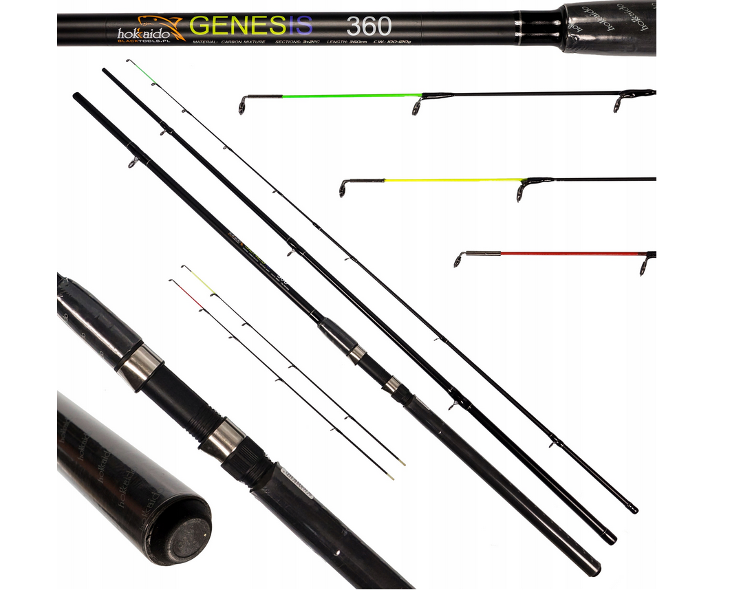 Hokkaido prut Genesis Feeder 360cm 100g mix Carbon