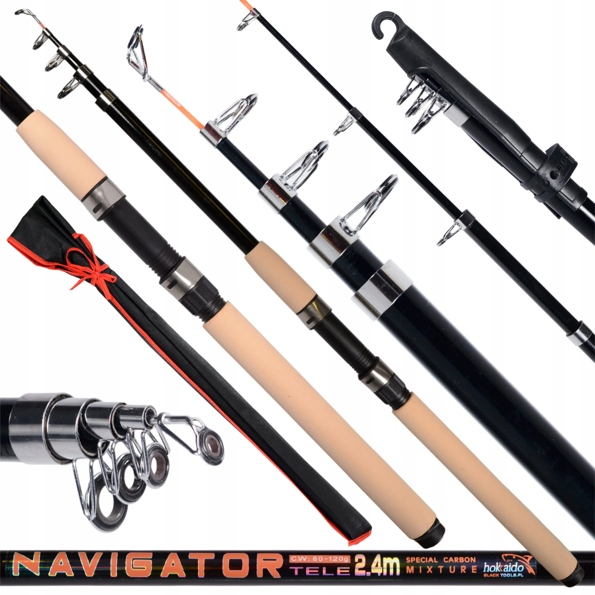 Teleskopický rybářský prut Hokkaido Navigator 2,4 m