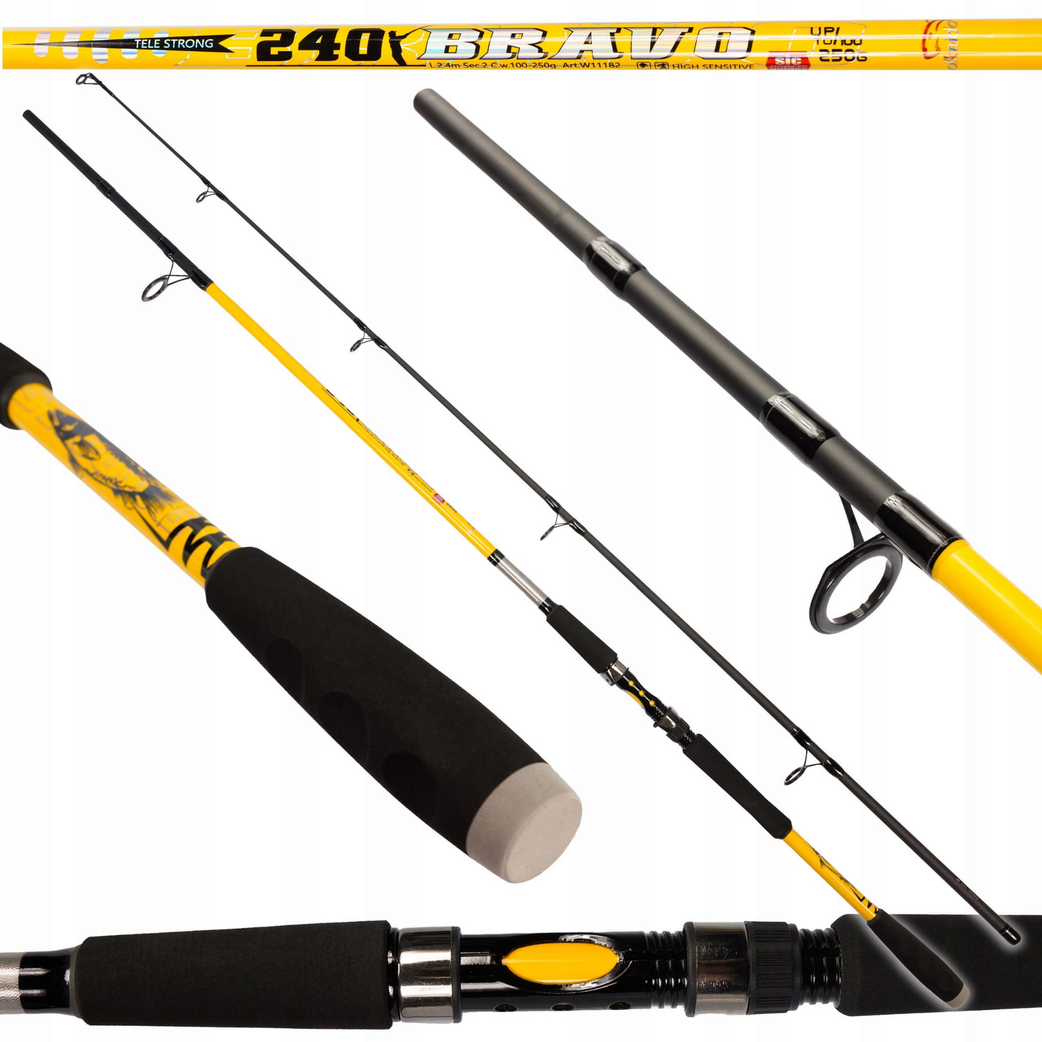 Rybářský prut na sumce Hokkaido brawo 2,4 m, 100–250 g, fullblank 1