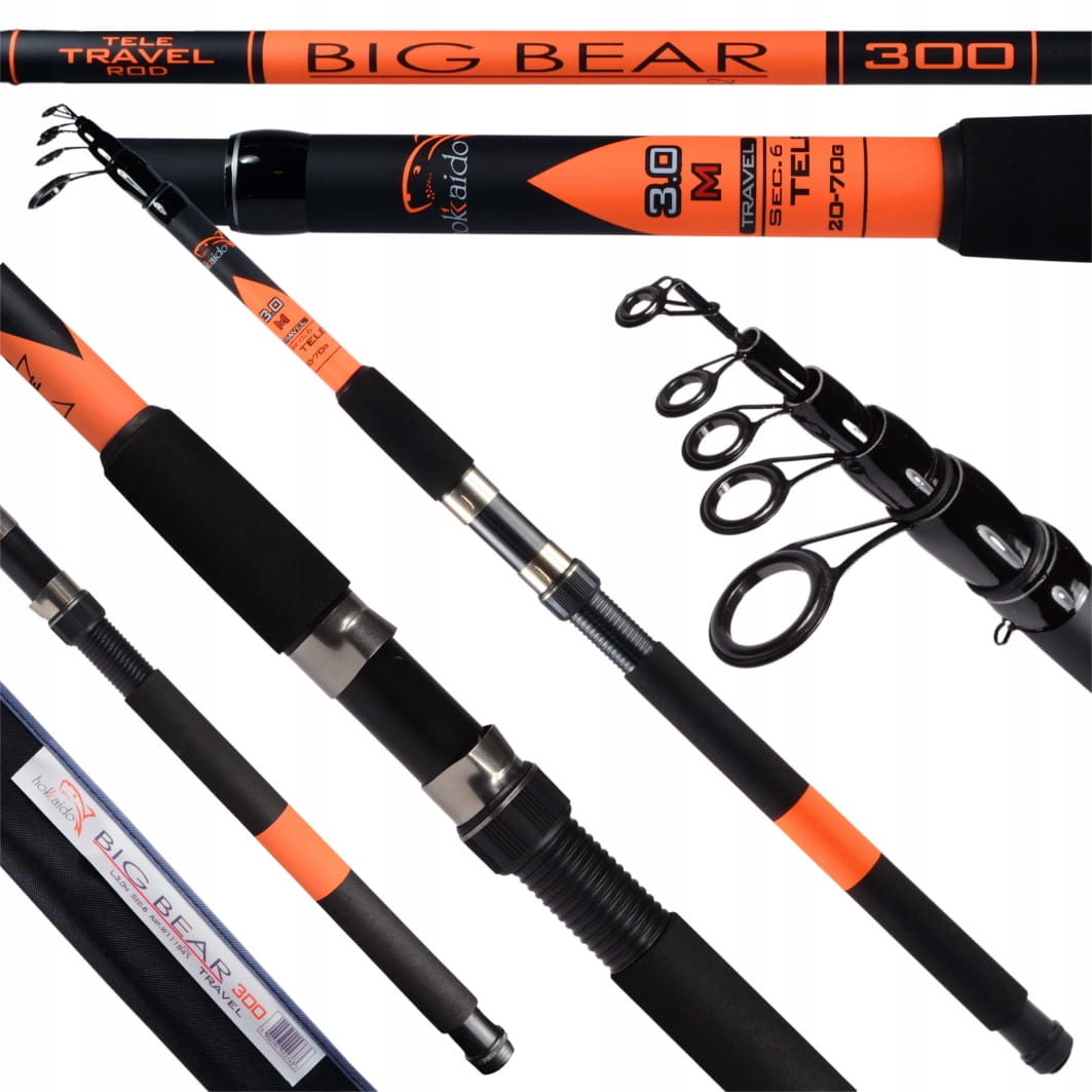Teleskopický prut big bear 300 cm pro dno a plovák