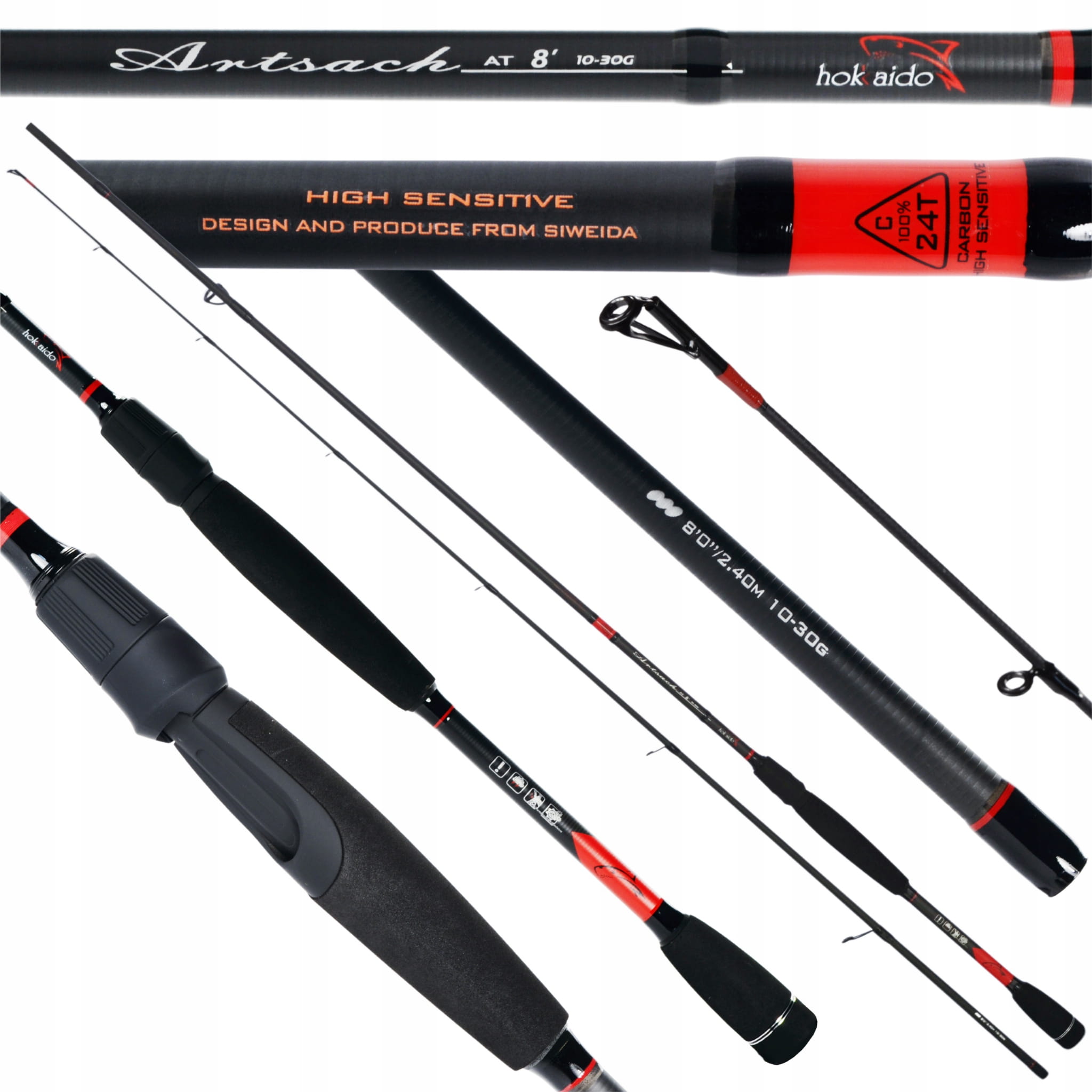 Spinningový prut artsach AT 10–30 g, 2,4 m