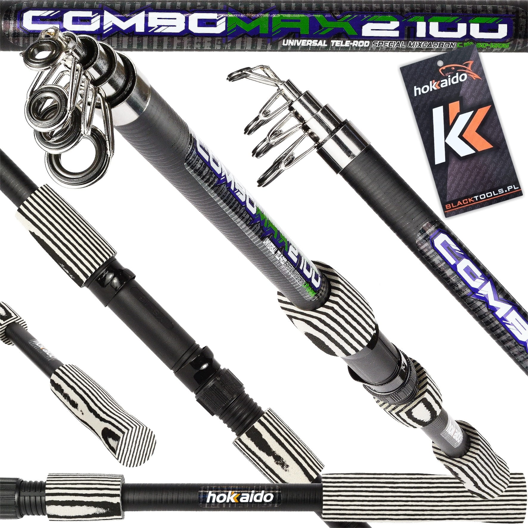 Teleskopický prut teleskop Hokkaido Combomax 2,1 m 60–120 g 1